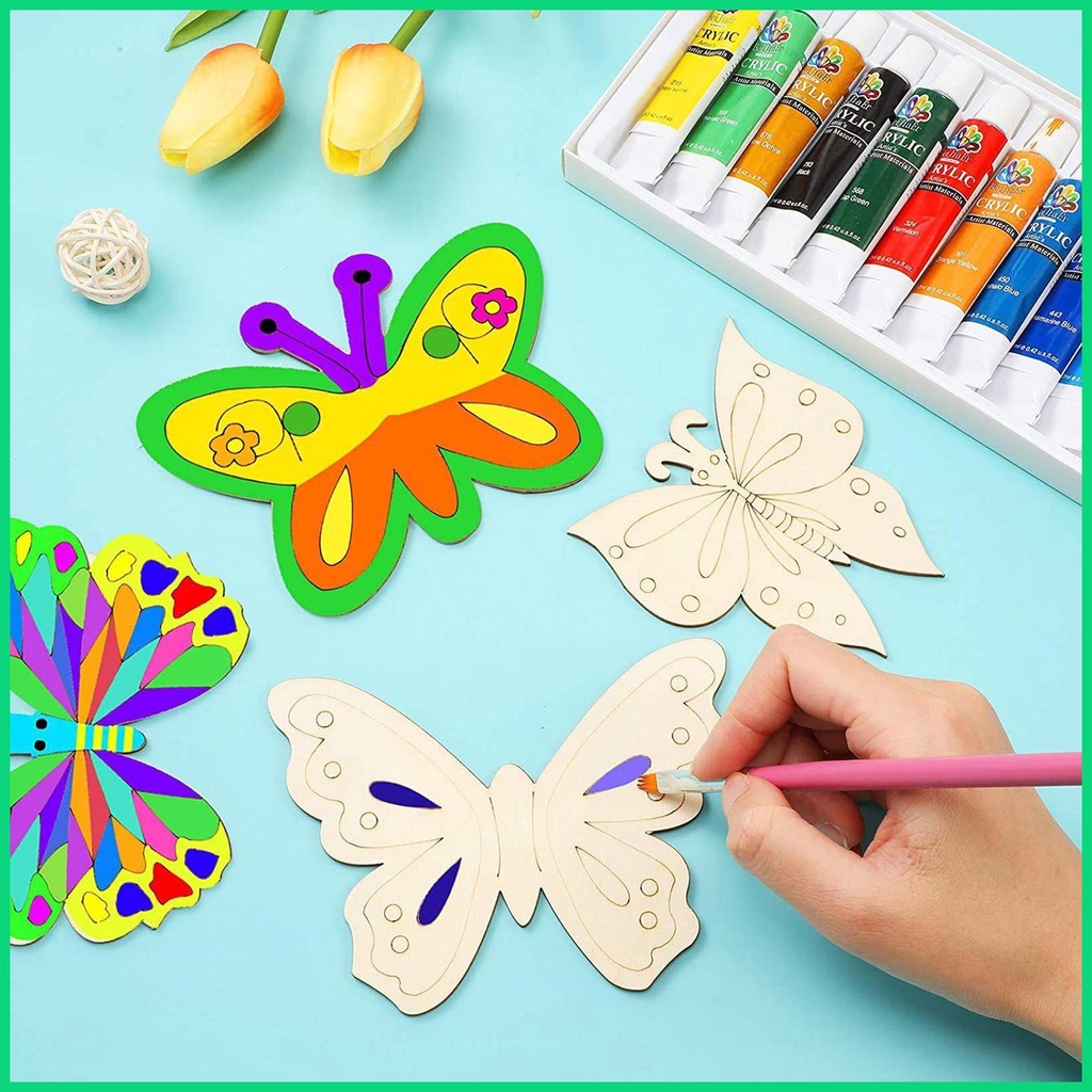 Set 25 Lát Bướm Rỗng Chưa Hoàn Thành Dùng Để Làm Đồ Thủ Công DIY Jowvn