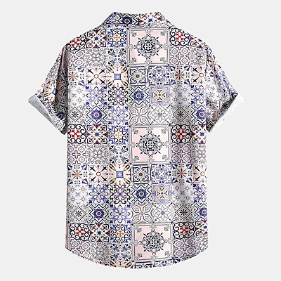 Áo Sơ Mi Mùa Hè Mềm Mại In Họa Tiết Bộ Lạc Hawaiian Màu Vàng Xanh Xám Phong Cách Đường Phố Thời Trang Cho Nam