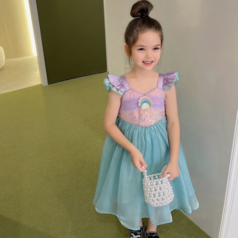 Đầm Hóa Trang Nàng Tiên Cá Ariel Cho Bé Gái