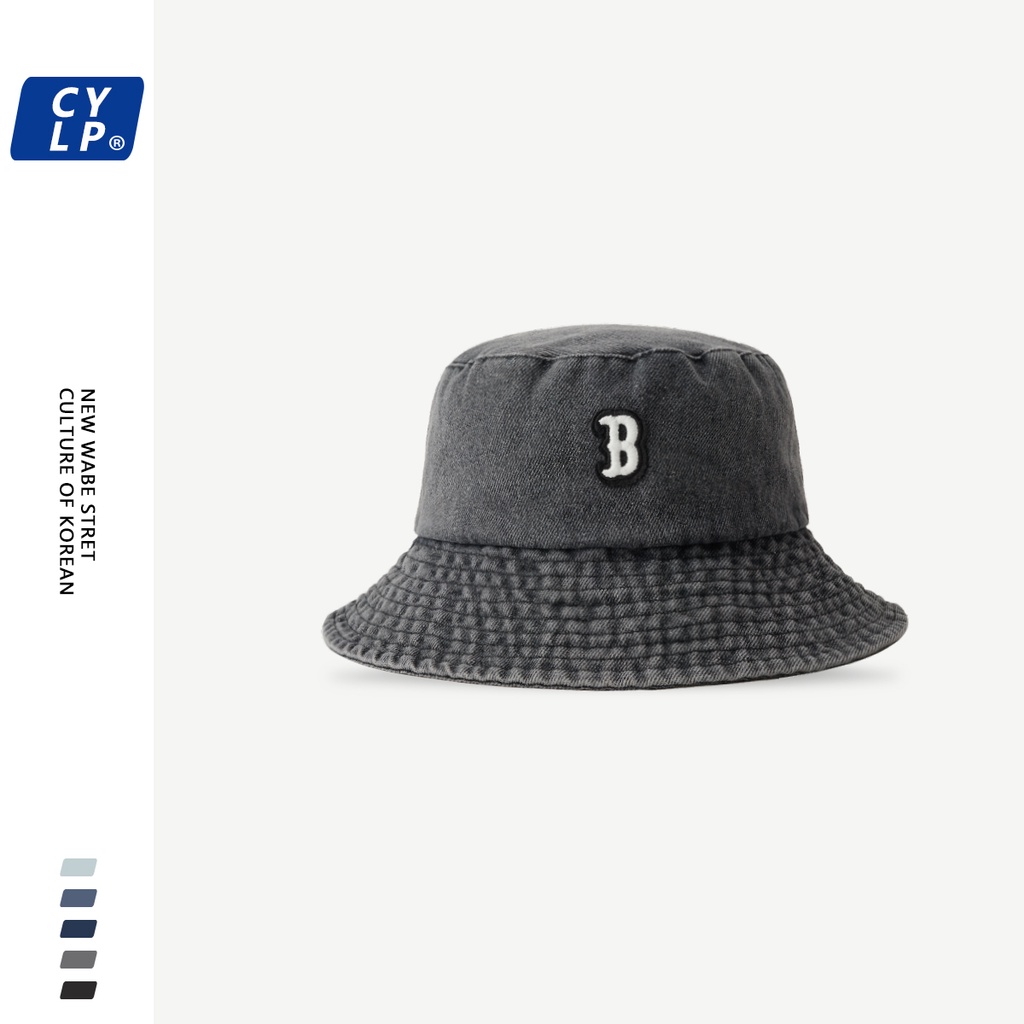 Nón Tai Bèo Denim In Chữ B Phong Cách Đường Phố Hàn Quốc Thời Trang Xuân Hè Cho Nam Và Nữ