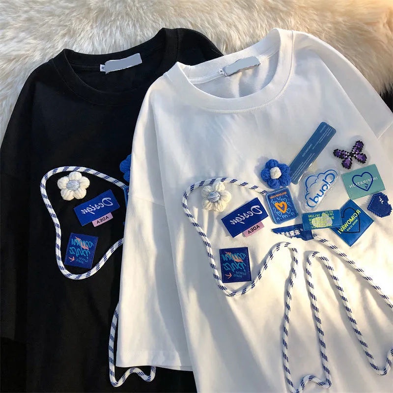 Áo Thun 100% Không Xỏ Tay Ngắn Dáng Rộng Thời Trang Mùa Hè Cho Nữ