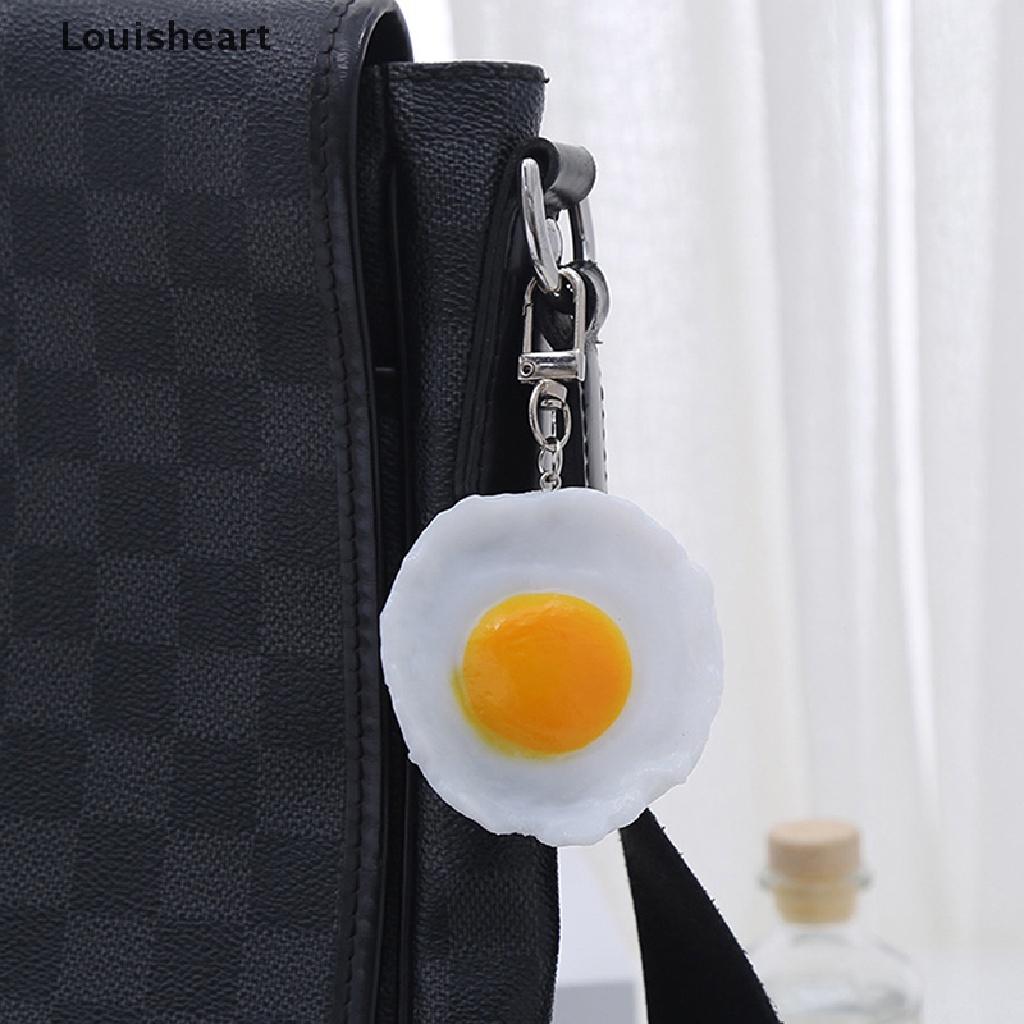 Louisheart Móc Khóa Hình Trứng Chiên Ngộ Nghĩnh Cho Nam Nữ
