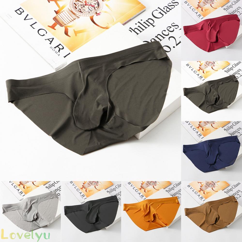 ⭐2023 ⭐Men Underwear Soft Solid Thong Bikini Underpants Breathable Bulge Pouch