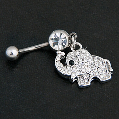 Khuyên Rốn Hình Voi Đính Đá Thời Trang Cho Nữ