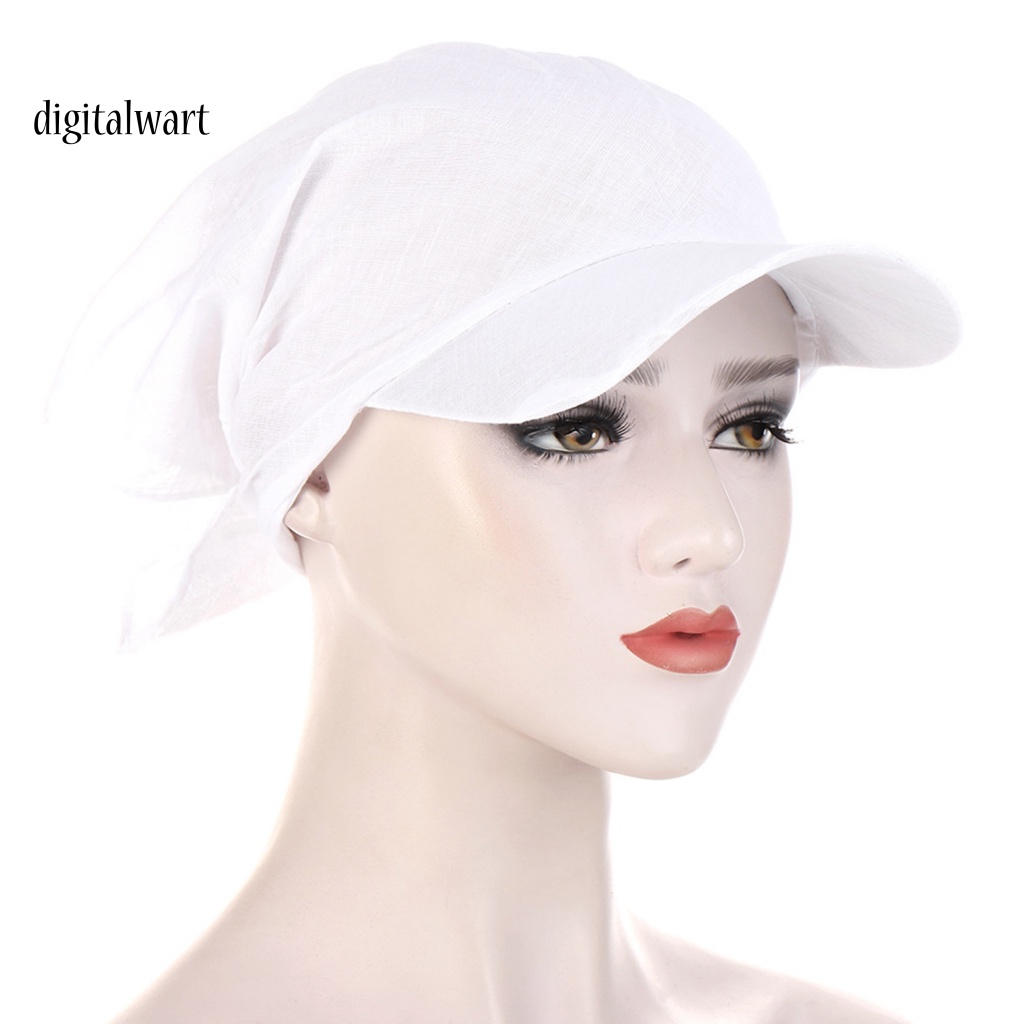 Kỹ Thuật Số| Mũ Turban Rộng Vành Che Nắng Thoáng Khí Màu Sắc Đơn Giản Thời Trang