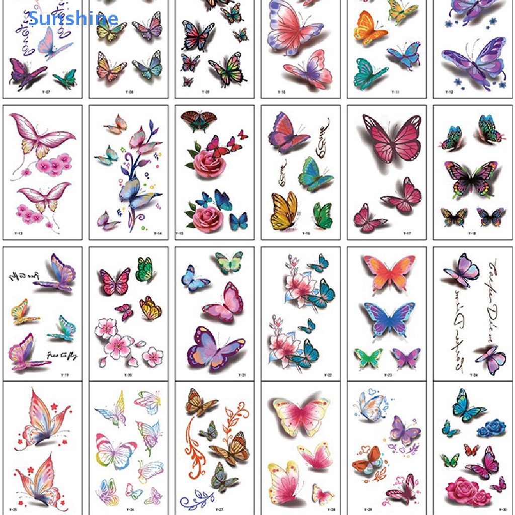 Set 30 Tấm Hình Xăm Dán Tạm Thời Chống Nước Độc Đáo