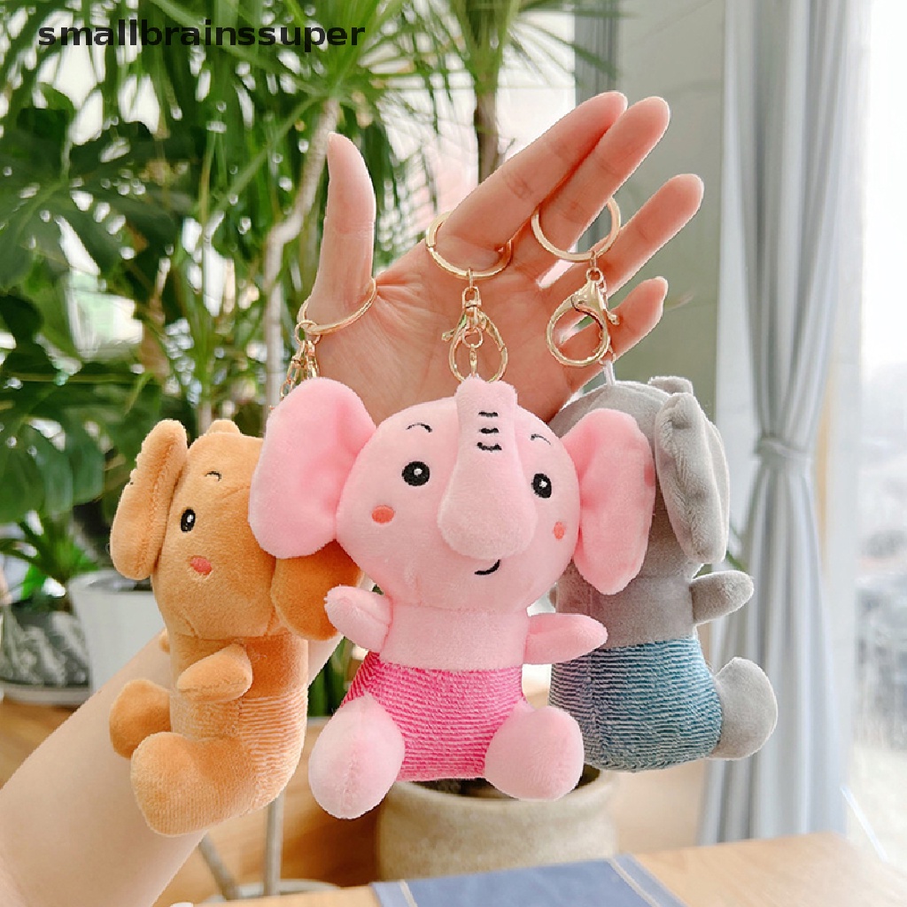 Móc Khóa Hình Voi Nhồi Bông Mềm Mại Đáng Yêu