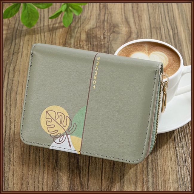 Ví Da Pu Đa Năng Họa Tiết Hoa Xinh Xắn Cho Nữ