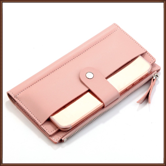 Ví Dài 2 Ngăn Có Khóa Kéo Thời Trang Hàn Quốc Cho Nữ