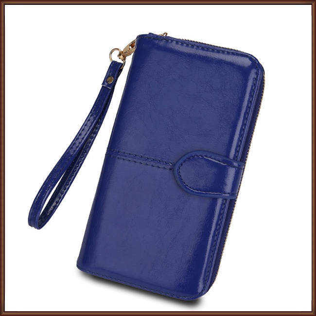 Ví Da Pu Màu Trơn Dáng Dài Đa Năng Thời Trang Cho Nữ