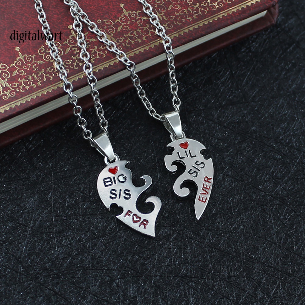 Kỹ Thuật Số| Set 2 Vòng cổ MặT HìNh TráI Tim KhắC Chữ ThờI Trang Cho Nữ