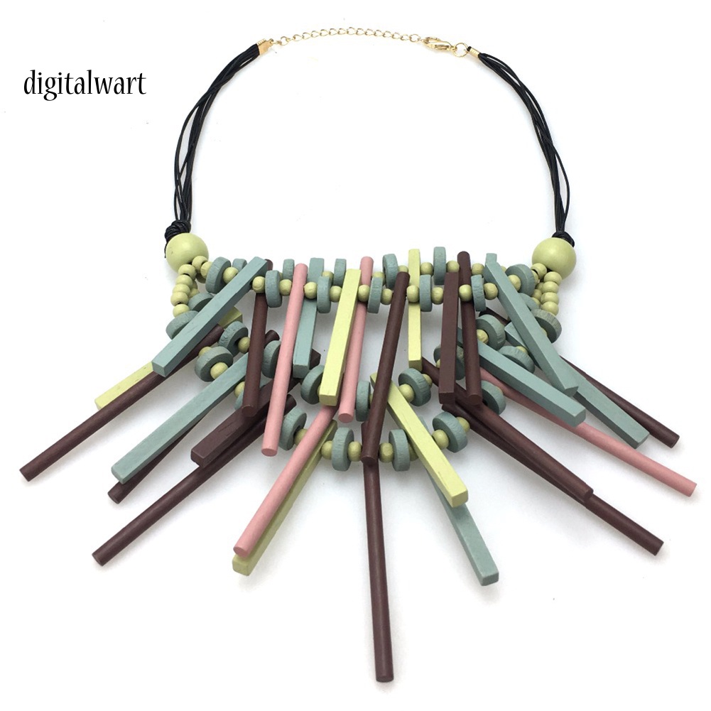 Kỹ Thuật Số| Vòng cổ Chuỗi Hạt Gỗ Châu Phi Thời Trang Cho Nữ
