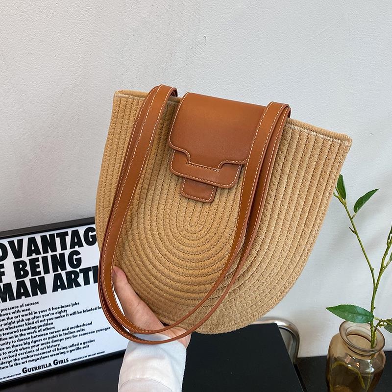 Túi Xách Bucket Đan Rơm Thời Trang Mùa Hè 2022 Mới Mẻ Cho Nữ