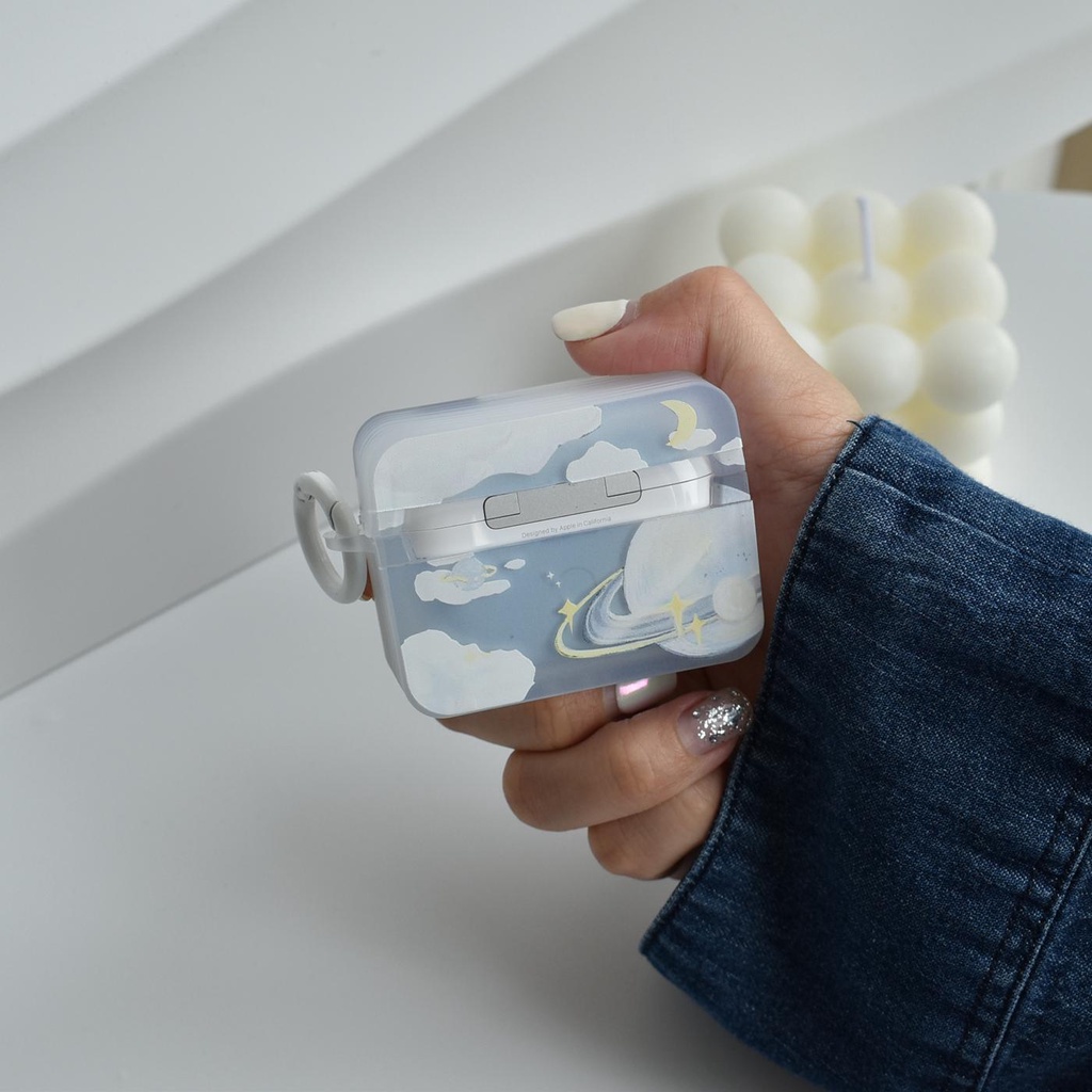 Vỏ Bảo Vệ Hộp Sạc Tai nghe không dây Airpods 1 2 GEN3 Pro2 2022 Bằng Silicon Tpu Mềm Hình Hành Tinh Sáng Tạo