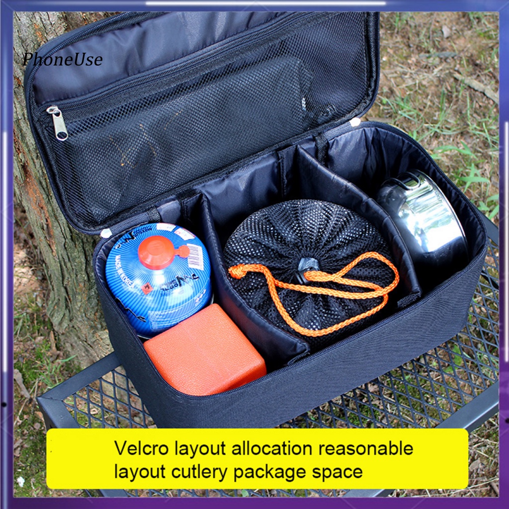 Túi Đựng Đồ Cắm Trại Bằng Da PU Chống Trầy Xước Sức Chứa Lớn Có Khóa Kéo Và Tay Cầm Tiện Dụng