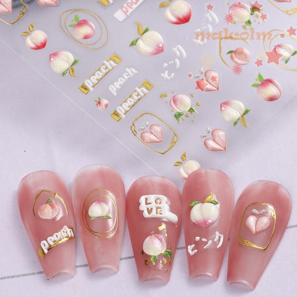 Miếng Dán Trang Trí Móng Tay 5D Hình Trái Cây Mùa Hè Xinh Xắn