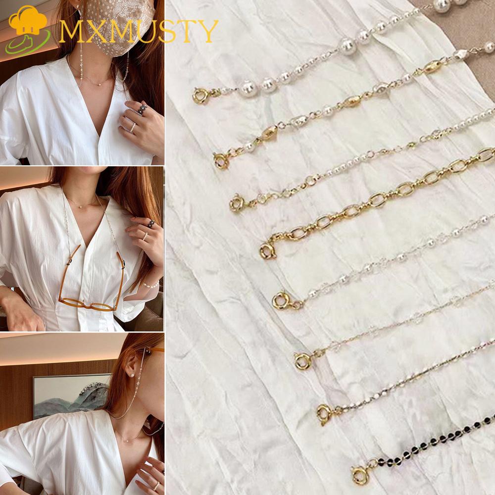 Dây Giữ Mắt Kính Chống Thất Lạc Bằng Kim Loại Thời Trang|Chuỗi Ngọc Trai