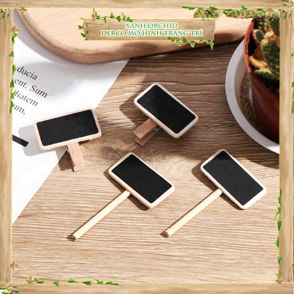 Mô Hình Tiểu Cảnh "Thẻ Gỗ Ghi Tên Mini" Trang Trí Sen Đá, Sân Vườn/ Chậu Cây, DYI, Terrarium