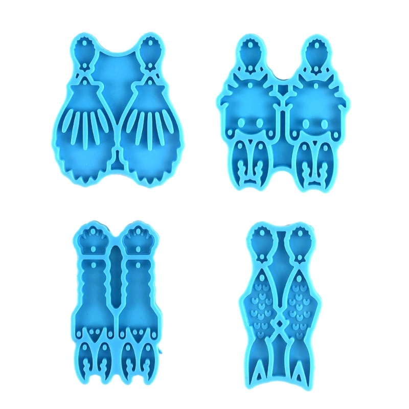 Khuôn Silicone Làm Mặt Trang Sức Hình Động Vật Biển Chống Dính DIY