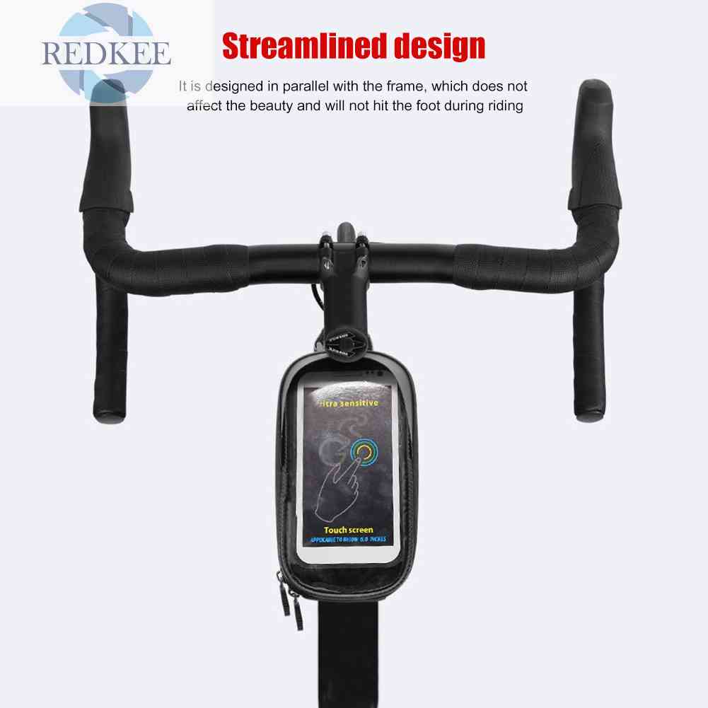 [Bán Chạy!!!]Túi Đựng Điện Thoại 5 Kiểu Vỏ Cứng Chạm Cảm Ứng Màn Hình Gắn Khung Trước Xe Đạp MTB