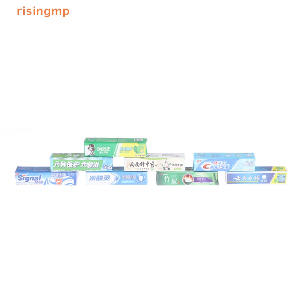 Set 5 Mô Hình Kem Đánh Răng Mini Tỉ Lệ 1 / 12 Trang Trí Nhà Búp Bê
