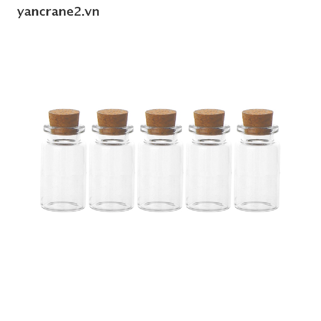 Bộ 5 Lọ Điều Ước Bằng Thủy Tinh 5 / 6 / 8 / 10 / 12 / 15ml Trang Trí Giáng Sinh