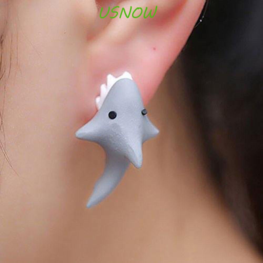 Khuyên Tai Dạng Hạt Hình Khủng Long / Cá Mập / Cún Dễ Thương Thời Trang Dự Tiệc Cho Bạn