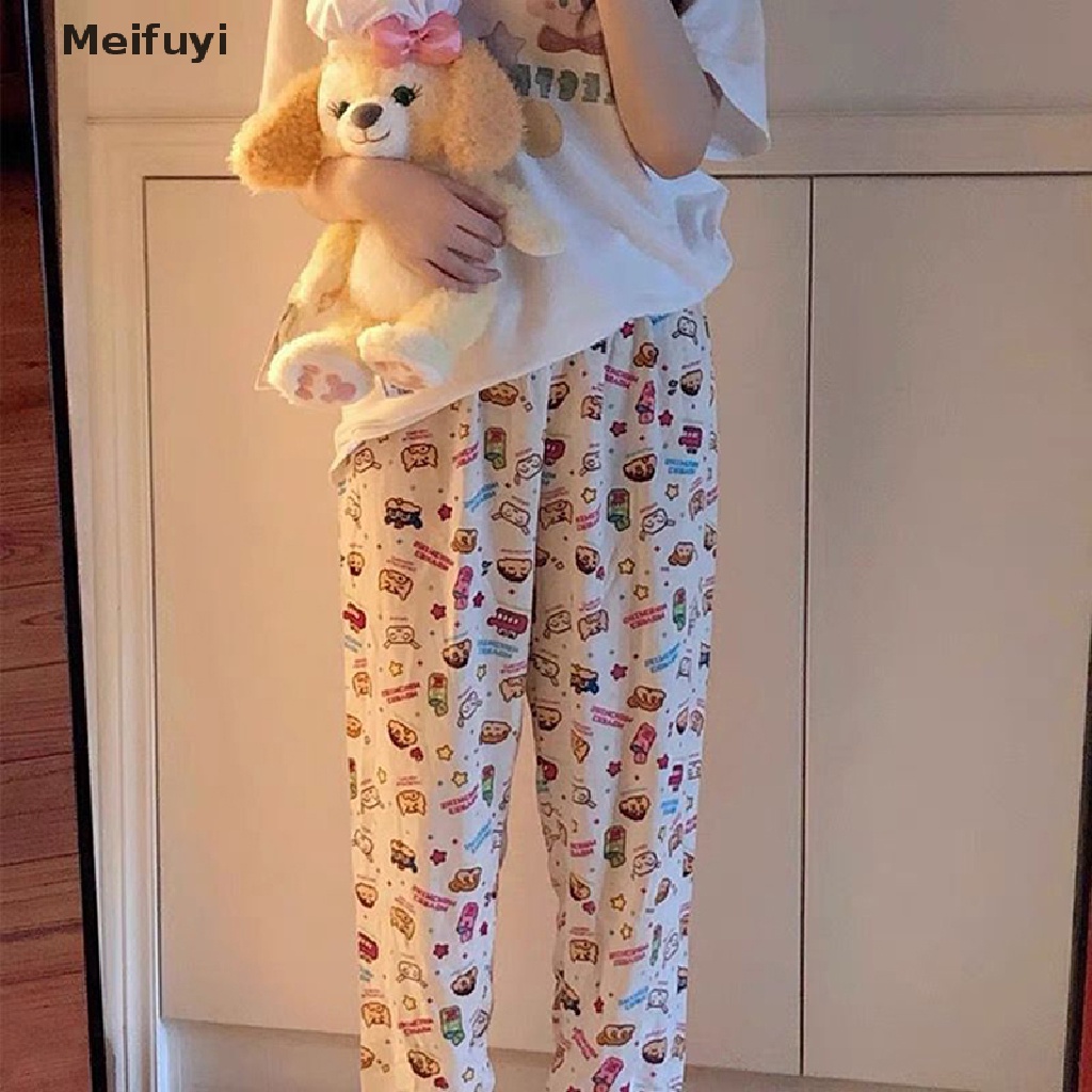 [Meifuyi] Quần Pijama Họa Tiết Hoạt Hình Disney Dễ Thương Thời Trang Xuân Hè