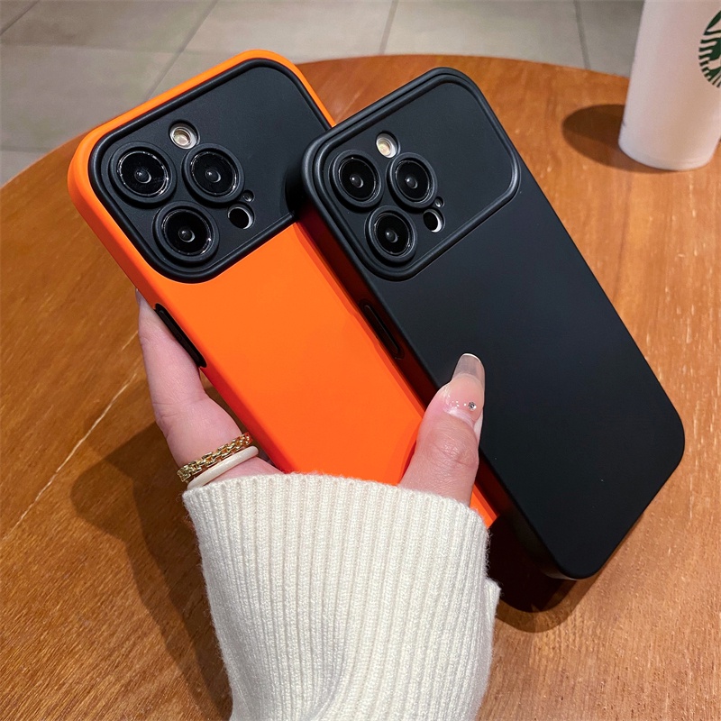 Ốp Điện Thoại silicone Mềm Chống Sốc Màu Tương Phản Cho iphone 14 13 12 Pro Max 14 Plus