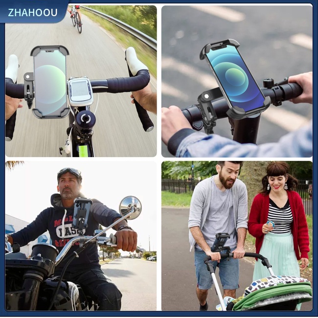 ☃Nhà Cửa☃ Giá Đỡ Điện Thoại Chống Sốc Chống Trượt Xoay 360 Độ Tự Động Tiện Lợi Dành Cho Xe Máy