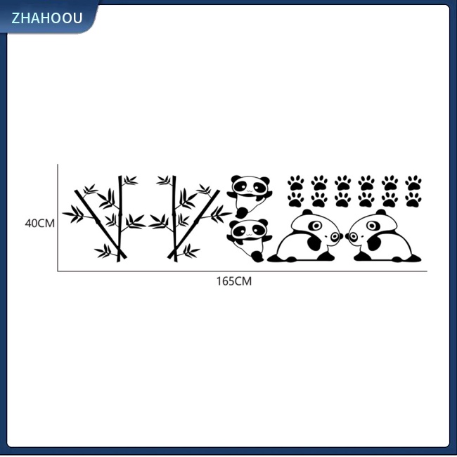 ☃Nhà Cửa☃ 1 Bộ Miếng Dán Hình Gấu Trúc Cá Tính D-351 Trang Trí Thân Xe Hơi