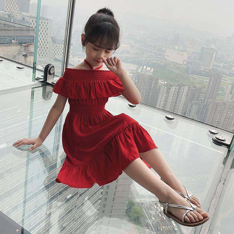 Đầm Công Chúa Hai Dây 110-160cm Cho Bé Gái 1-13 Tuổi
