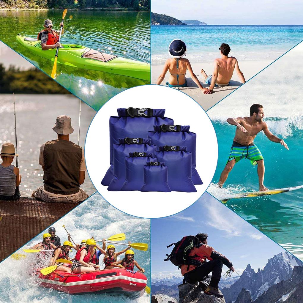 Set 1 / 2 / 6 Túi Đựng Sách Chống Thấm Nước Có Thể Gấp Gọn Tiện Dụng