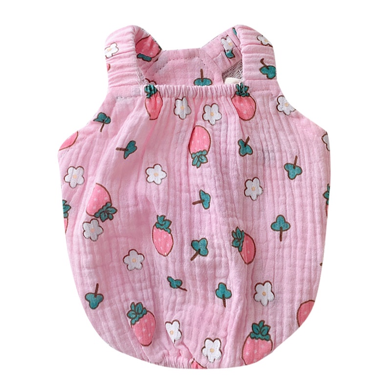 Áo Thun Cotton Họa Tiết Dâu Tây / Gấu Trúc Dễ Thương Dành Cho Thú Cưng