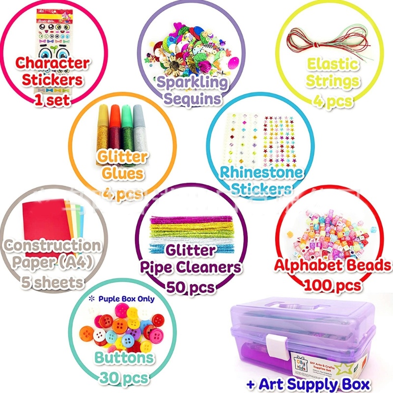 Bộ Dụng Cụ Làm Vật Liệu DIY Gồm Giỏ Phục Sinh Kèm Hộp Đựng Cho Bé Gái