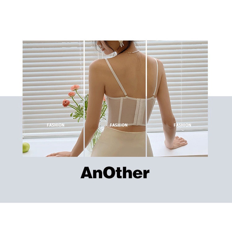 Áo bra YIBEIKA nâng ngực màu trắng phối ren phong cách Pháp quyến rũ dành cho nữ