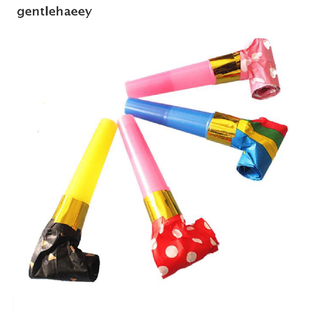 Set 10 Còi Thổi Nhiều Màu Sắc Trang Trí Tiệc Sinh Nhật Cho Bé