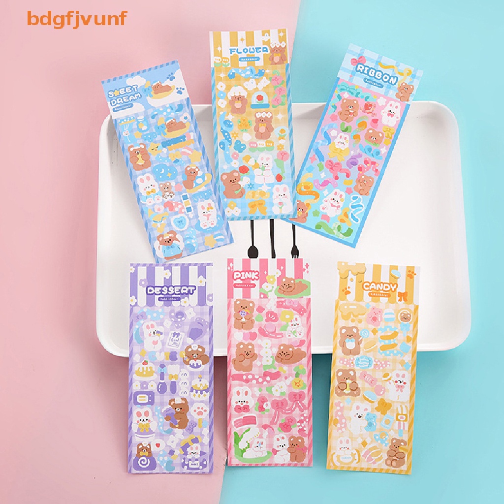 Bdgf Set 6 Tấm Hình Dán Hoạt Hình Dễ Thương Lấp Lánh Phong Cách Hàn Quốc Trang Trí Sổ Tay Văn Phòng Phẩm VN