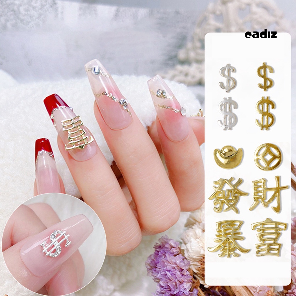 Set 20 Phụ Kiện Đá Trang Trí Móng Tay Nghệ Thuật Bằng Hợp Kim DIY