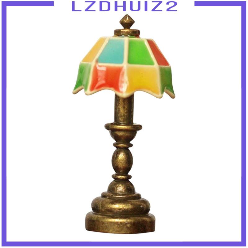 Đèn Bàn Mini Màu Be Trang Trí Nhà Búp Bê 1: 12