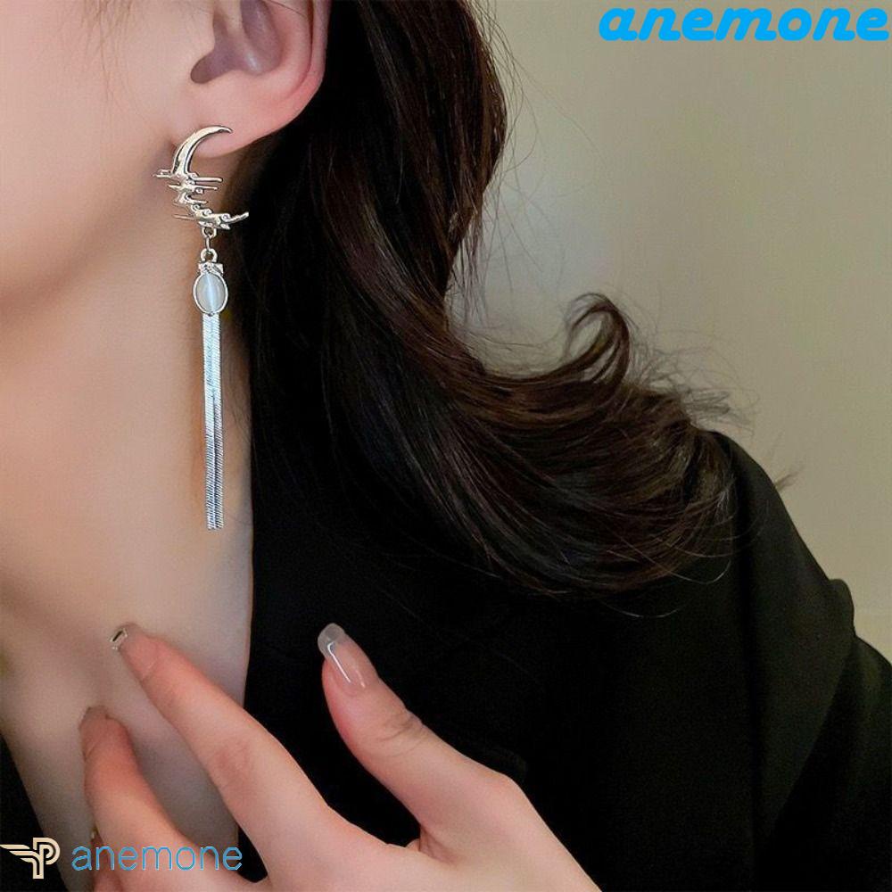 Khuyên Tai Lủng Lẳng Hình Giọt Nước Kiểu Cách Hàn Quốc Thanh Lịch