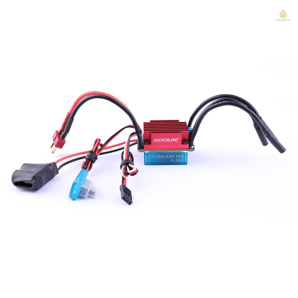 Bộ Điều Khiển Tốc Độ Điện Tử ESC Không Chổi Than S-35A Với ESC 5V / 2A BEC Cho Xe Hơi Điều Khiển Từ Xa 1 / 12 1 / 14 1