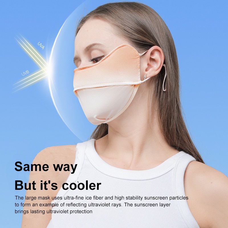 Khẩu trang ANNIES chống nắng và tia UV bằng lụa lạnh mỏng thoáng khí