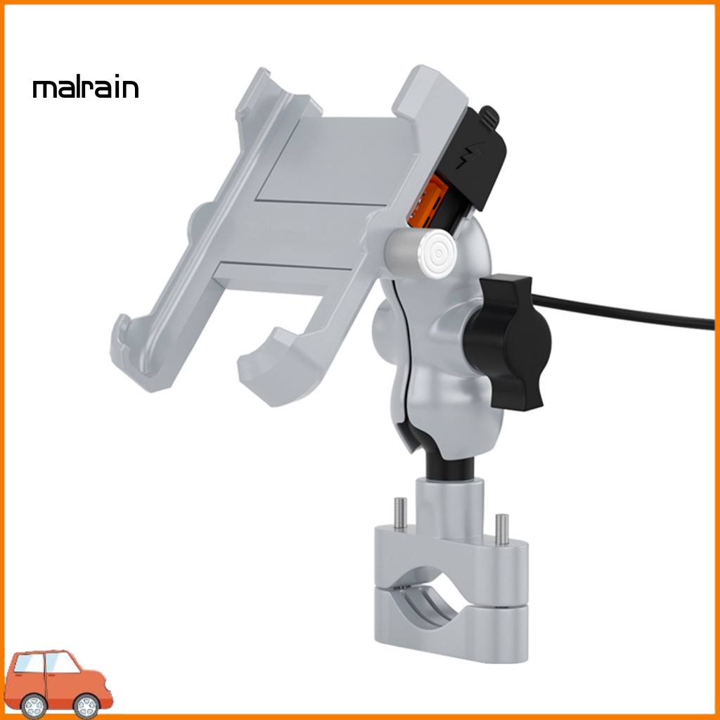 Giá Đỡ Điện Thoại QC 3.0 Bằng Hợp Kim Nhôm Chống Thấm Nước Dành Cho Xe Mô Tô