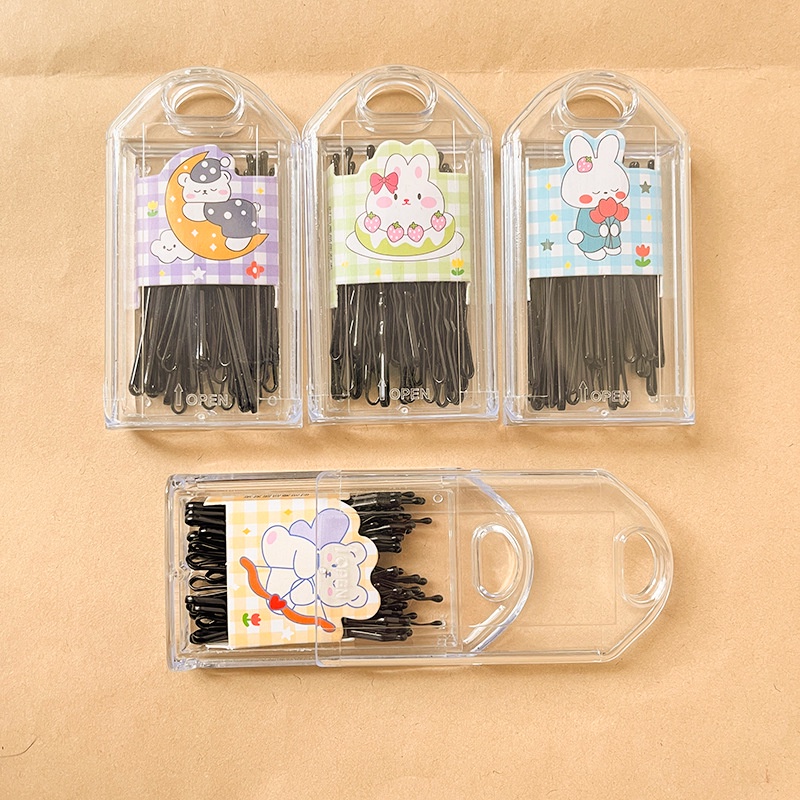 Kẹp Tóc Màu Đen Bằng Thép Thời Trang Cho Nữ