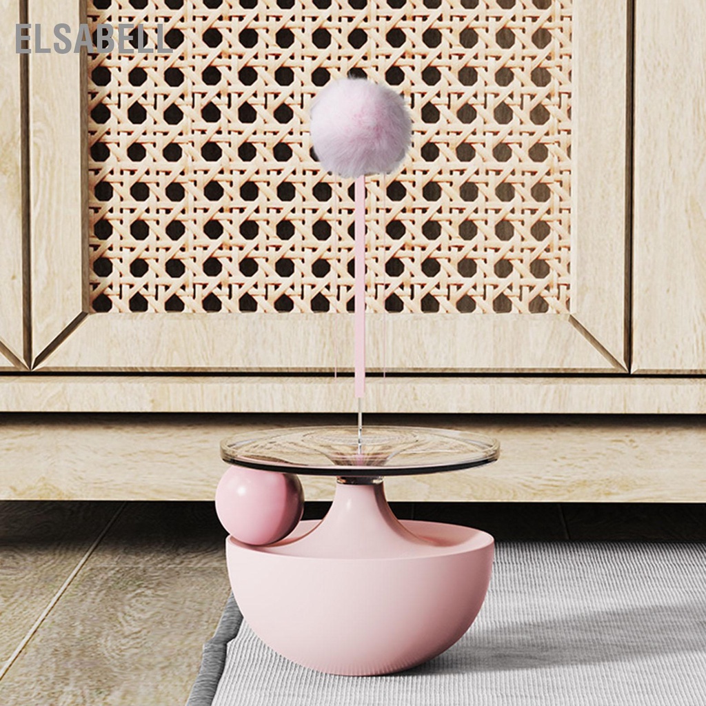 Elsabell. Mèo Tự Chơi Teaser Wand Giảm Chán Tương Tác Cat Stick Ball Toy cho Trong Nhà