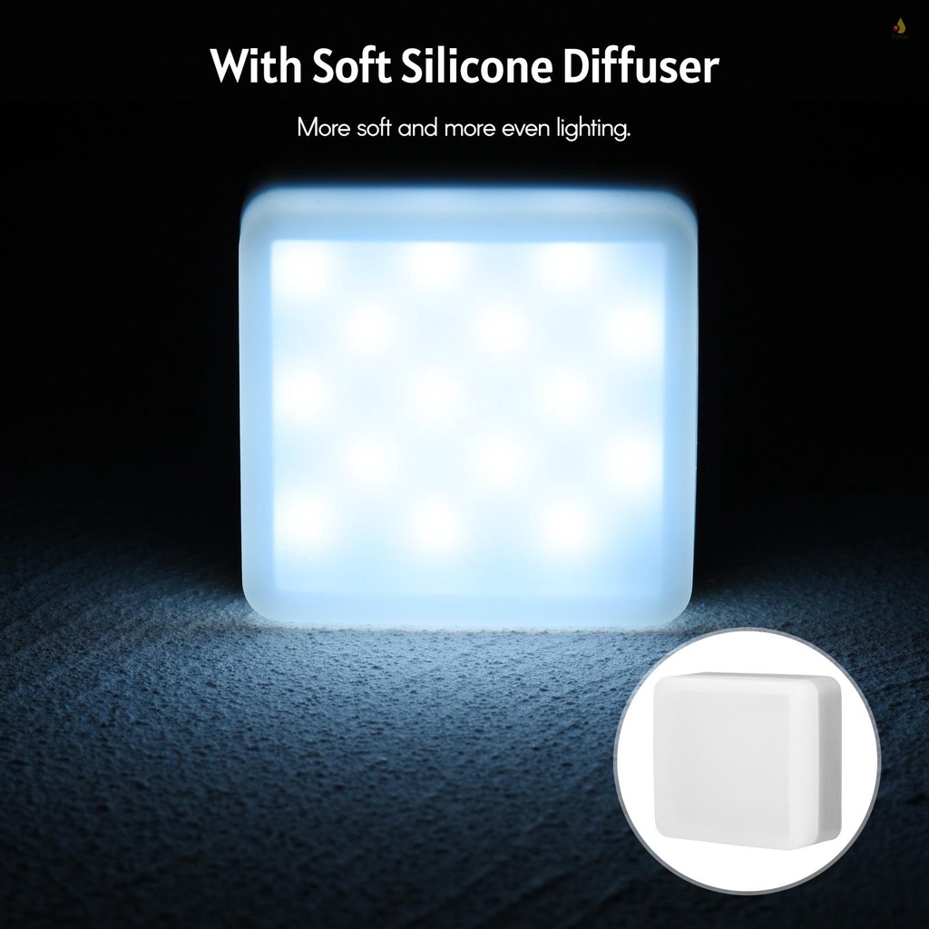 Đèn LED Trợ Sáng Andoer YY202 Bi 2500K-8500K Bằng Hợp Kim Nhôm Nhiều Màu Kèm Pin Đầu Bi Mini Tiện Dụng