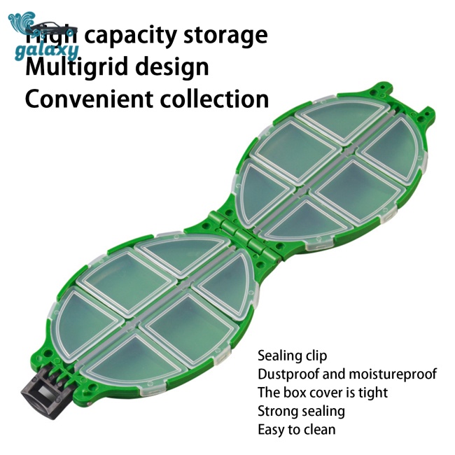 Galaxy Set 2 Hộp Đựng Dụng Cụ Câu Cá 12 Ngăn Hình Rùa Nhiều Màu Sắc