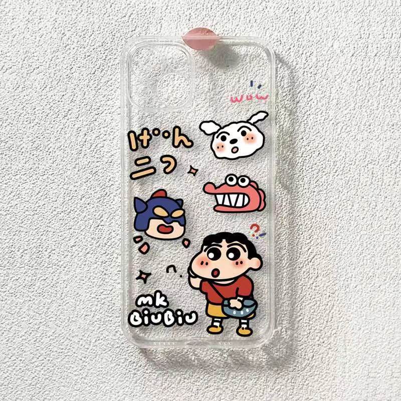 ✅Ốp Điện Thoại Trong Suốt In Hình Cậu Bé Bút Chì Shin-Chan Chống Bụi Bẩn Cho Iphone13 8 14 xr 1112 xs V4EX