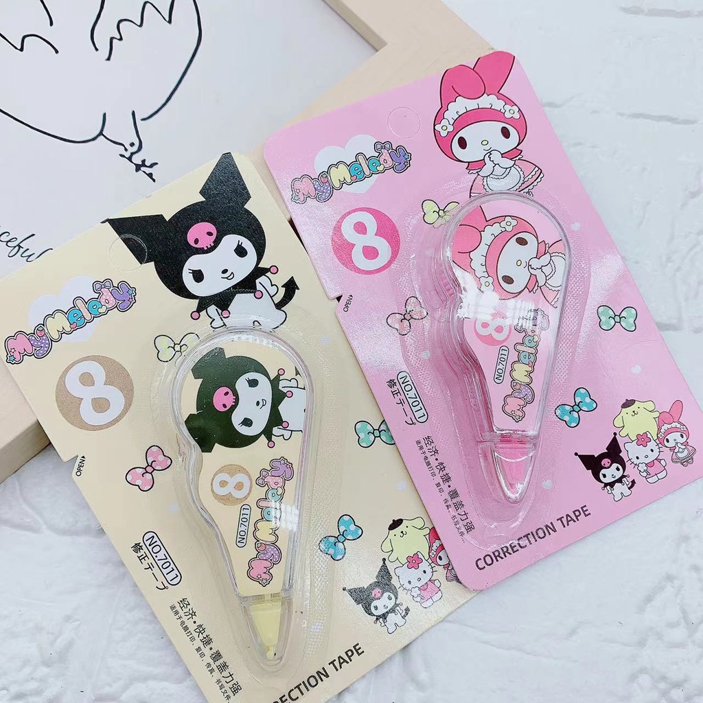 Sanrio Bút Xóa Dạng Băng Keo Mini Họa Tiết Hoạt Hình Cún Sanrio Dễ Thương Dành Cho Học Sinh Tiểu Học